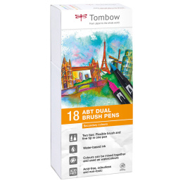 ABT Dual Brush pen 18-set Secondary i gruppen Penner / Kunstnerpenner / Penselpenner hos Pen Store (101097)