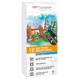 ABT Dual Brush pen 18-set Primary i gruppen Penner / Kunstnerpenner / Penselpenner hos Pen Store (101098)