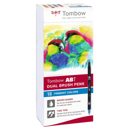 ABT Dual Brush pen 18-set Primary i gruppen Penner / Kunstnerpenner / Penselpenner hos Pen Store (101098)