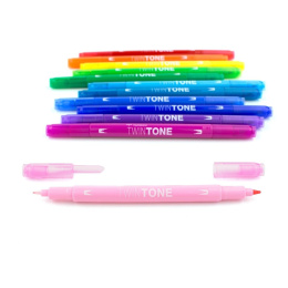 TwinTone Marker Rainbow 12-set i gruppen Penner / Kunstnerpenner / Illustrasjonmarkers hos Pen Store (101130)
