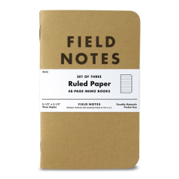 Memo Book Linjert 3-pakke i gruppen  Papir & Blokk / Skrive og ta notater / Notatbøker hos Pen Store (101423)