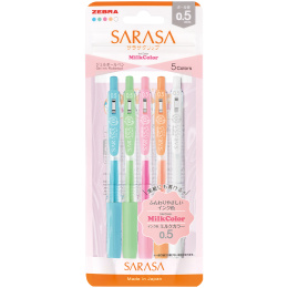 Sarasa Clip Milky 5-pakke i gruppen Hobby & Kreativitet / Teknikker / Bullet Journal hos Pen Store (102199)