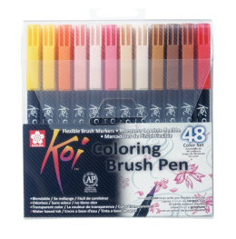 Koi Colouring Brush Pen 48-set i gruppen Penner / Kunstnerpenner / Penselpenner hos Pen Store (102308)