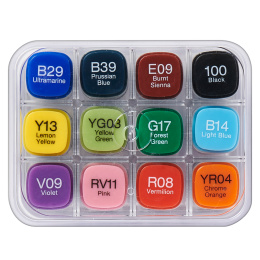 Classic 12-set Basic colors i gruppen Penner / Kunstnerpenner / Illustrasjonmarkers hos Pen Store (103255)