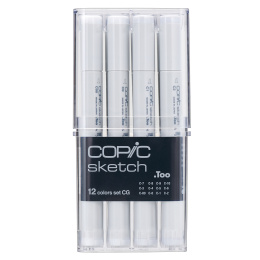 Sketch 12-set CG Cool Grey i gruppen Penner / Kunstnerpenner / Illustrasjonmarkers hos Pen Store (103311)