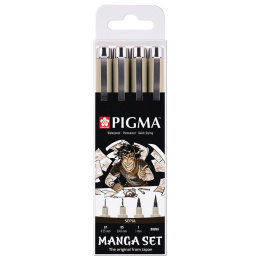 Pigma Sepia Manga 4-set i gruppen Penner / Skrive / Gelpenner hos Pen Store (103540)