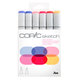 Sketch 6-pakke Floral Favourites 2 i gruppen Penner / Kunstnerpenner / Illustrasjonmarkers hos Pen Store (103863)