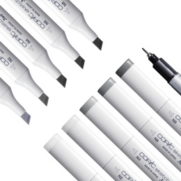 Copic Sketch 5+1 Sketching Grays i gruppen Penner / Kunstnerpenner / Illustrasjonmarkers hos Pen Store (103864)