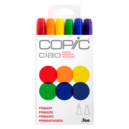 Ciao 6-pakke Primary i gruppen Penner / Kunstnerpenner / Illustrasjonmarkers hos Pen Store (103865)