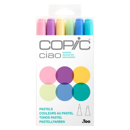 Ciao 6-pakke Pastels i gruppen Penner / Kunstnerpenner / Illustrasjonmarkers hos Pen Store (103867)
