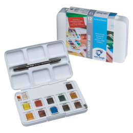 Pocket Box Water Color - Set of 12 i gruppen Kunstnermateriell / Kunstnerfarge / Akvarellmaling hos Pen Store (104062)