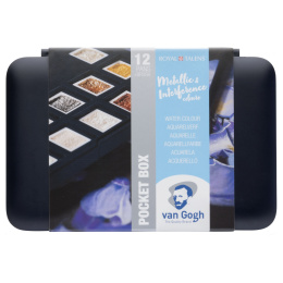 Pocket Box Water Color Metallic - Set of 12 i gruppen Kunstnermateriell / Kunstnerfarge / Akvarellmaling hos Pen Store (104064)