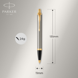 IM Brushed/Gold Kulepenn i gruppen Penner / Fine Writing / Kulepenner hos Pen Store (104675)