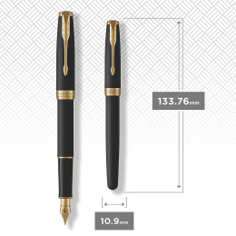 Sonnet Black/Gold Fyllepenn Medium i gruppen Penner / Fine Writing / Fyllepenner hos Pen Store (104695)