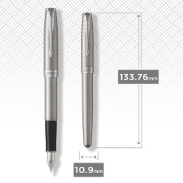 Sonnet Steel/Chrome Fyllepenn i gruppen Penner / Fine Writing / Fyllepenner hos Pen Store (104817_r)