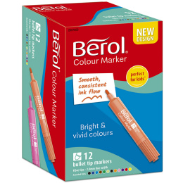 Colour Marker Bullet Tip 12-pakke i gruppen Kids / Barnepenner / Tusjer for barn hos Pen Store (104844)