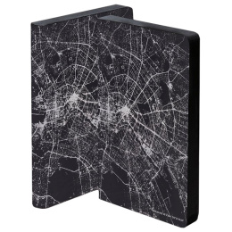Notebook Graphic Traveller - Nightflight Berlin Silver i gruppen  Papir & Blokk / Skrive og ta notater / Notatbøker hos Pen Store (104890)