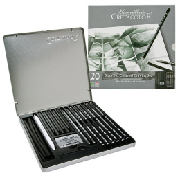Black Box coal set i gruppen Kunstnermateriell / Kritt og blyanter / Grafitt og blyant hos Pen Store (105033)