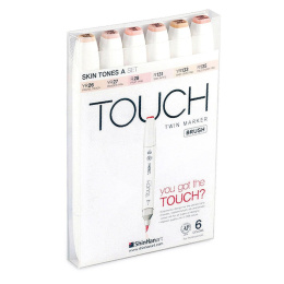 Twin Brush Marker 6-set Skin Tones A i gruppen Penner / Kunstnerpenner / Illustrasjonmarkers hos Pen Store (105322)