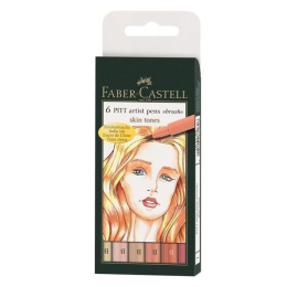 PITT Artist Brush 6-set Skin Tones i gruppen Penner / Kunstnerpenner / Penselpenner hos Pen Store (105848)