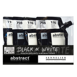 Abstract Akrylmaling Black & White i gruppen Kunstnermateriell / Kunstnerfarge / Akrylmaling hos Pen Store (106258)