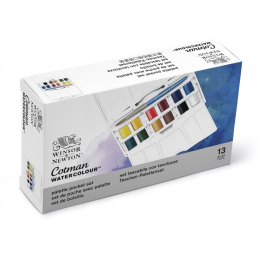 Cotman Water Colors Pocket Plus 12 Half Pans i gruppen Kunstnermateriell / Kunstnerfarge / Akvarellmaling hos Pen Store (107240)