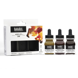 Acrylic Ink Transparents 3-set 30 ml i gruppen Kunstnermateriell / Kunstnerfarge / Akrylmaling hos Pen Store (107724)