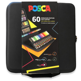 Posca Marker 60-set Rubbercase i gruppen Penner / Kunstnerpenner / Illustrasjonmarkers hos Pen Store (110397)