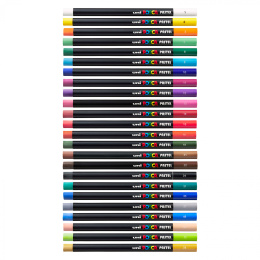 Posca Pastel pastellkritt 24-set i gruppen Kunstnermateriell / Kunstnerfarge / Pastell hos Pen Store (110411)