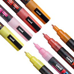 Posca PC-3M Glitter Red tones - Set of 4 i gruppen Penner / Kunstnerpenner / Illustrasjonmarkers hos Pen Store (110416)