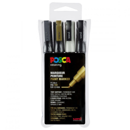 Posca PC-3M Metallic - Set of 4 i gruppen Penner / Kunstnerpenner / Illustrasjonmarkers hos Pen Store (110421)