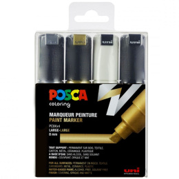 Posca PC-8K Metallic - Set of 4 i gruppen Penner / Kunstnerpenner / Illustrasjonmarkers hos Pen Store (110422)