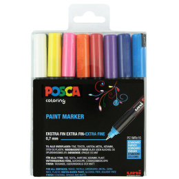Posca PC-1MR Standard Colours Set of 16 i gruppen Penner / Kunstnerpenner / Illustrasjonmarkers hos Pen Store (110424)