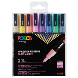 Posca PC-3M Pastel Colours Set of 8 i gruppen Penner / Kunstnerpenner / Illustrasjonmarkers hos Pen Store (110427)