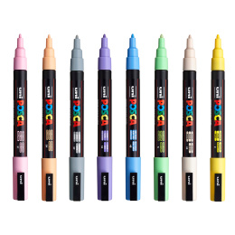 Posca PC-3M Pastel Colours Set of 8 i gruppen Penner / Kunstnerpenner / Illustrasjonmarkers hos Pen Store (110427)