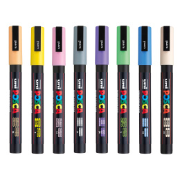 Posca PC-3M Pastel Colours Set of 8 i gruppen Penner / Kunstnerpenner / Illustrasjonmarkers hos Pen Store (110427)