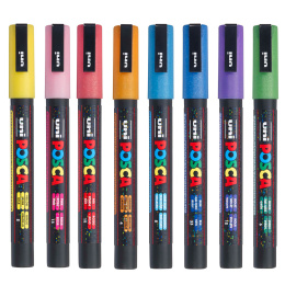 Posca PC-3M Sparkling tones - Set of 8 i gruppen Penner / Kunstnerpenner / Illustrasjonmarkers hos Pen Store (110429)