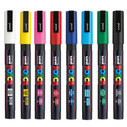 Posca PC-3M Standard Colours Set of 8 i gruppen Penner / Kunstnerpenner / Illustrasjonmarkers hos Pen Store (110430)