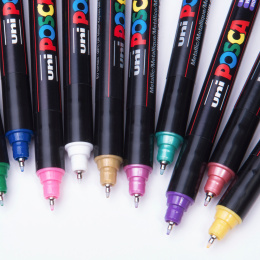 Posca PC-1MR Metallic Colours Set of 8 i gruppen Penner / Kunstnerpenner / Illustrasjonmarkers hos Pen Store (110432)