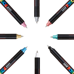 Posca PC-1MR Metallic Colours Set of 8 i gruppen Penner / Kunstnerpenner / Illustrasjonmarkers hos Pen Store (110432)