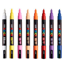 Posca PC-3M Standard Colours Set of 16 i gruppen Penner / Kunstnerpenner / Illustrasjonmarkers hos Pen Store (110435)