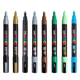 Posca PC-3M Standard Colours Set of 16 i gruppen Penner / Kunstnerpenner / Illustrasjonmarkers hos Pen Store (110435)