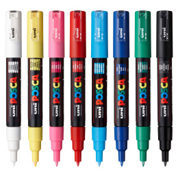 Posca PC-1MC Standard Colours Set of 8 i gruppen Penner / Kunstnerpenner / Illustrasjonmarkers hos Pen Store (110436)