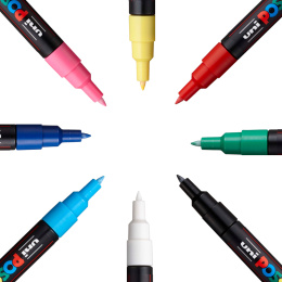 Posca PC-1MC Standard Colours Set of 8 i gruppen Penner / Kunstnerpenner / Illustrasjonmarkers hos Pen Store (110436)