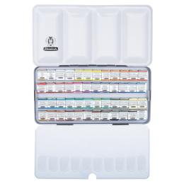 Horadam Aquarell Metal 48-set i gruppen Kunstnermateriell / Kunstnerfarge / Akvarellmaling / Akvarellmaling i kopp hos Pen Store (110730)