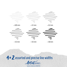 Pigment Liner 6-set i gruppen Penner / Skrive / Fineliners hos Pen Store (110850)