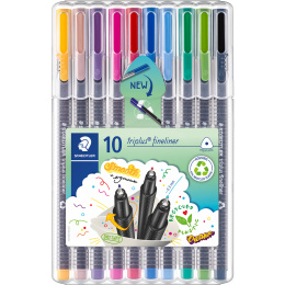 Triplus Fineliner 10-pakke i gruppen Penner / Kunstnerpenner / Tusjpenner hos Pen Store (110868)
