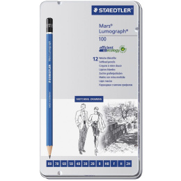 Mars Lumograph 12-set Sketching i gruppen Kunstnermateriell / Kritt og blyanter / Grafitt og blyant hos Pen Store (110872)