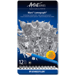 Mars Lumograph 12-set Sketching i gruppen Kunstnermateriell / Kritt og blyanter / Grafitt og blyant hos Pen Store (110872)