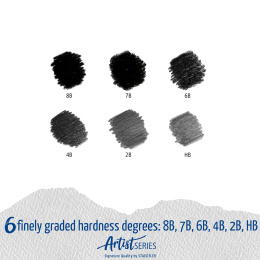 Mars Lumograph Black 6-set i gruppen Kunstnermateriell / Kritt og blyanter / Grafitt og blyant hos Pen Store (110877)